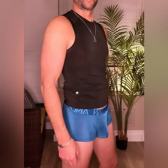 Andrew Christian | Sensual Rib Trunk w/ Almost Naked in Deep Teal (Small) - Picture 9 of 13